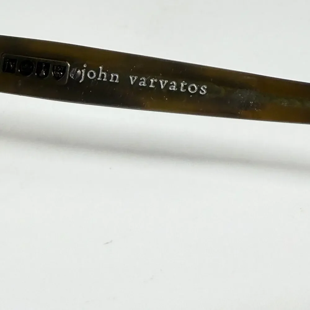 John Varvatos Eyeglasses V350 UF Olive‎ Rectangular Frame Japan 55-20-145 H17949